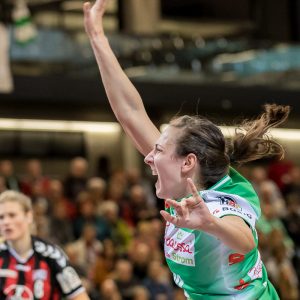 Iris Guberinic im Spiel Frisch Auf Frauen - Bayer Leverkusen