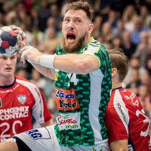 Jacob Bagersted beim Sieg von Lemgo in Goeppingen Jacob Bagersted beim Sieg von Lemgo in Goeppingen