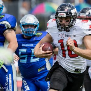 Jadrian Clark im Spiel Albershausen Crusaders - Kirchdorf Wildcats-5