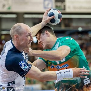 Johan Jakobsson im Spiel FRISCH AUF Goeppingen – Flensburg-Handewitt Johan Jakobsson im Spiel FRISCH AUF Goeppingen - Flensburg-Handewitt