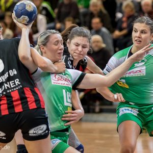 Johanna Schindler im Spiel Frisch Auf Frauen - Bayer Leverkusen