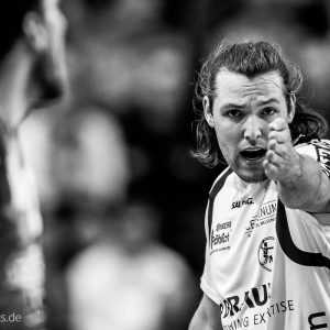 Johannes Sellin im Spiel Frisch Auf Goeppingen - MT Melsungen