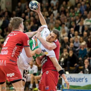 Jona Schoch im Spiel FRISCH AUF Goeppingen - HC Midtjylland