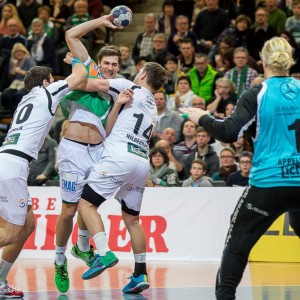 Jona Schoch im Spiel Frisch Auf Goeppingen – MT Melsungen Jona Schoch im Spiel Frisch Auf Goeppingen - MT Melsungen