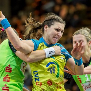 Karolina Kudlacz im Spiel Frisch Auf Goeppingen Frauen - HC Leipzig