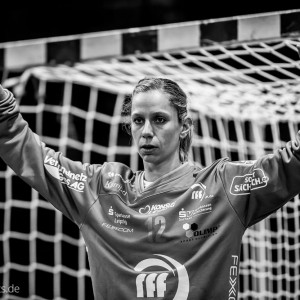 Katja Schuelke im Spiel Frisch Auf Goeppingen Frauen - HC Leipzig