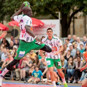 Kevynn Nyokas – Frisch Auf Goeppingen – beim Esslinger Markplatzturnier 2014 Kevynn Nyokas - Frisch Auf Goeppingen - beim Esslinger Markplatzturnier 2014