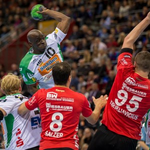 Kevynn Nyokas im Spiel Bietigheim-Frisch Auf Goeppingen Kevynn Nyokas im Spiel Bietigheim-Frisch Auf Goeppingen