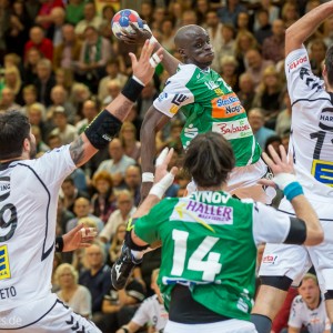 Kevynn Nyokas im Spiel Frisch Auf Goeppingen – GWD Minden Kevynn Nyokas im Spiel Frisch Auf Goeppingen - GWD Minden