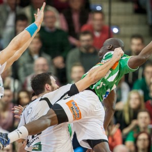 Kevynn Nyokas im Spiel Frisch Auf Goeppingen – MT Melsungen Kevynn Nyokas im Spiel Frisch Auf Goeppingen - MT Melsungen