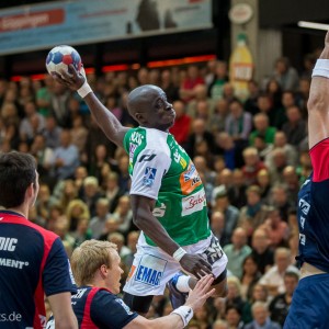 Kevynn Nyokas im Spiel Frisch Auf Goeppingen – SG Flensburg-Handewitt Kevynn Nyokas im Spiel Frisch Auf Goeppingen - SG Flensburg-Handewitt