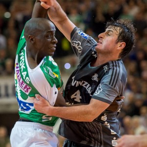 Kevynn Nyokas im Spiel Frisch Auf Goeppingen - THW Kiel