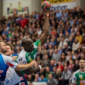 Kevynn Nyokas im Spiel HBW Balingen-Weilstetten – Frisch Auf Goeppingen Kevynn Nyokas im Spiel HBW Balingen-Weilstetten - Frisch Auf Goeppingen