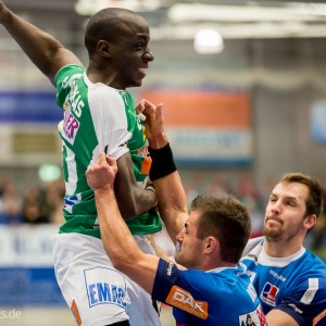 Kevynn Nyokas im Spiel HBW Balingen-Weilstetten – Frisch Auf Goeppingen Kevynn Nyokas im Spiel HBW Balingen-Weilstetten - Frisch Auf Goeppingen