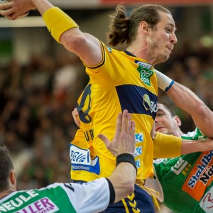 Kim Ekdahl du Rietz (Rhein-Neckar Loewen) im Spiel Frisch Auf Goeppingen -Rhein-Neckar Loewen