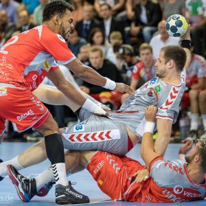 Kresimir Kozina im Spiel Fuechse Berlin – Saint-Raphael Kresimir Kozina im Spiel Fuechse Berlin - Saint-Raphael