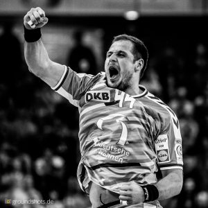 Kresimir Kozina im Spiel Fuechse Berlin – Saint-Raphael Kresimir Kozina im Spiel Fuechse Berlin - Saint-Raphael