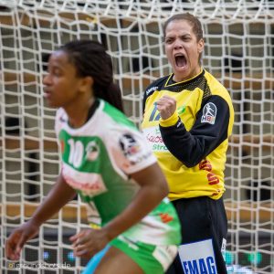 Kristy Zimmermann im Spiel Frisch Auf Frauen - Bayer Leverkusen