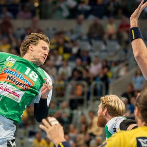 Lars Kaufmann beim Spiel Rhein-Neckar Loewen – Frisch Auf Goeppingen Lars Kaufmann beim Spiel Rhein-Neckar Loewen - Frisch Auf Goeppingen