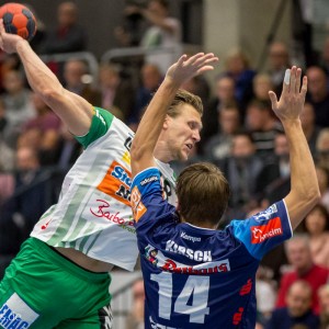 Lars Kaufmann im DHB-Pokal HBW Balingen-FRISCH AUF Goeppingen Lars Kaufmann im DHB-Pokal HBW Balingen-FRISCH AUF Goeppingen