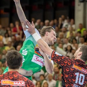 Lars Kaufmann im Finale Fuechse Berlin – FRISCH AUF Goeppingen Lars Kaufmann im Finale Fuechse Berlin - FRISCH AUF Goeppingen