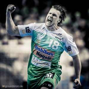 Lars Kaufmann im Finale Fuechse Berlin – FRISCH AUF Goeppingen Lars Kaufmann im Finale Fuechse Berlin - FRISCH AUF Goeppingen