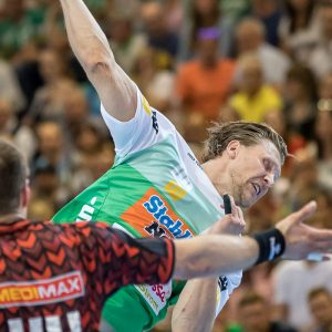 Lars Kaufmann im Finale Fuechse Berlin – FRISCH AUF Goeppingen Lars Kaufmann im Finale Fuechse Berlin - FRISCH AUF Goeppingen