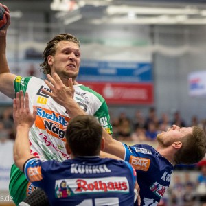 Lars Kaufmann im Spiel HBW Balingen – FRISCH AUF Goeppingen Lars Kaufmann im Spiel HBW Balingen - FRISCH AUF Goeppingen