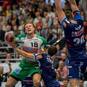 Lars Kaufmann im Spiel HBW Balingen – FRISCH AUF Goeppingen Lars Kaufmann im Spiel HBW Balingen - FRISCH AUF Goeppingen