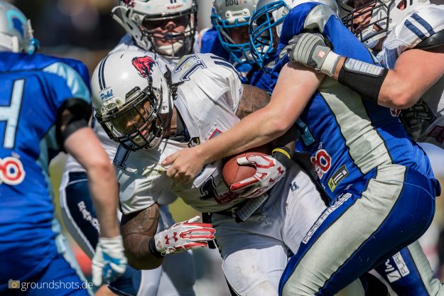 Lennies McFerren im Spiel Albershausen Crusaders – Ravensburg Razorbacks