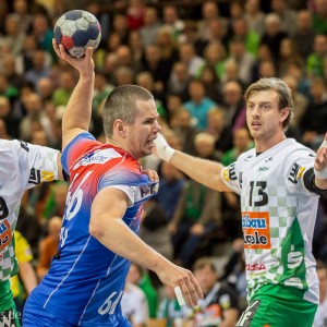 Maciej Scigaj im Spiel FRISCH AUF Goeppinhen – Gornik Zabrze Maciej Scigaj im Spiel FRISCH AUF Goeppinhen - Gornik Zabrze