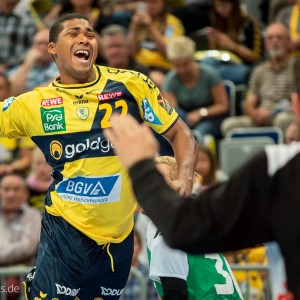 Mads Larsen beim Spiel Rhein-Neckar Loewen – Frisch Auf Goeppingen Mads Larsen beim Spiel Rhein-Neckar Loewen - Frisch Auf Goeppingen