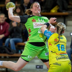 Maike Daniels (Frisch Auf Goeppingen) im Spiel Frisch Auf Goeppingen Frauen - HC Leipzig