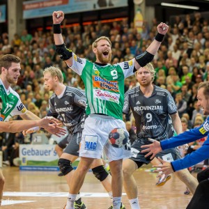 Manuel Spaeth im Spiel FRISCH AUF Goeppingen - THW Kiel