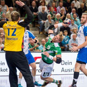 Manuel Spaeth im Spiel Frisch Auf Goeppingen - Bergischer HC