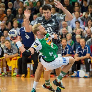 Manuel Spaeth im Spiel Frisch Auf Goeppingen - THW Kiel