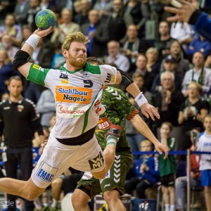 Manuel Spaeth im Spiel Fuechse Berlin - Frisch Auf Goeppingen