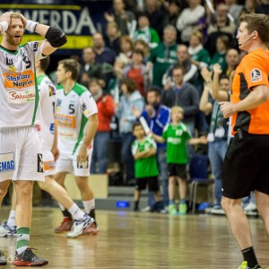 Manuel Spaeth im Spiel Fuechse Berlin - Frisch Auf Goeppingen