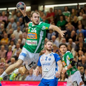 Marcel Schiler im Spiel Frisch Auf Goeppingen - Bergischer HC