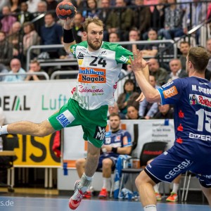 Marcel Schiller im DHB-Pokal HBW Balingen-FRISCH AUF Goeppingen Marcel Schiller im DHB-Pokal HBW Balingen-FRISCH AUF Goeppingen