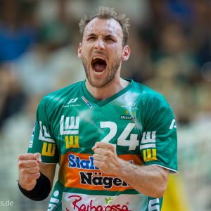 Marcel Schiller im Spiel FRISCH AUF Goeppingen – Flensburg-Handewitt Marcel Schiller im Spiel FRISCH AUF Goeppingen - Flensburg-Handewitt