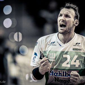 Marcel Schiller im Spiel FRISCH AUF Goeppingen - HC Midtjylland