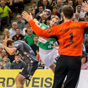 Marcel Schiller im Spiel FRISCH AUF Goeppingen - THW Kiel