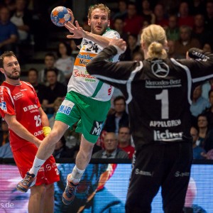 Marcel Schiller im Spiel MT Melsungen-Frisch Auf Goeppingen Marcel Schiller im Spiel MT Melsungen-Frisch Auf Goeppingen