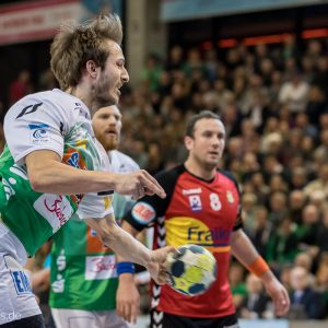 Marco Rentschler im Europapokal FRISCH AUF Goeppingen – BM Granollers Marco Rentschler im Europapokal FRISCH AUF Goeppingen - BM Granollers