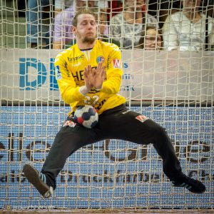 Mario Huhnstock im Spiel FRISCH AUF Goeppingen - HC Erlangen