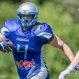 Matthias Scheuring im Spiel Albershausen Crusaders – Nuernberg Rams Matthias Scheuring im Spiel Albershausen Crusaders - Nuernberg Rams