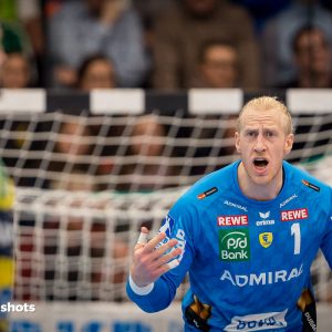 Michael Appelgren im Spiel FRISCH AUF Goeppingen – Rhein-Neckar Loewen Michael Appelgren im Spiel FRISCH AUF Goeppingen - Rhein-Neckar Loewen