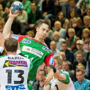 Michael Damgaard -SC Magdeburg- im EHF-Pokal gegen FRISCH AUF Goeppingen