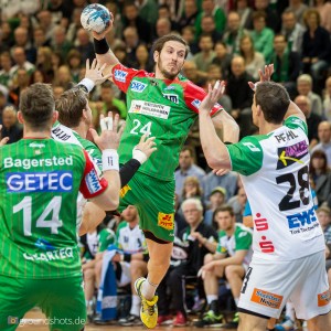 Michael Haass -SC Magdeburg- im EHF-Pokal gegen FRISCH AUF Goeppingen